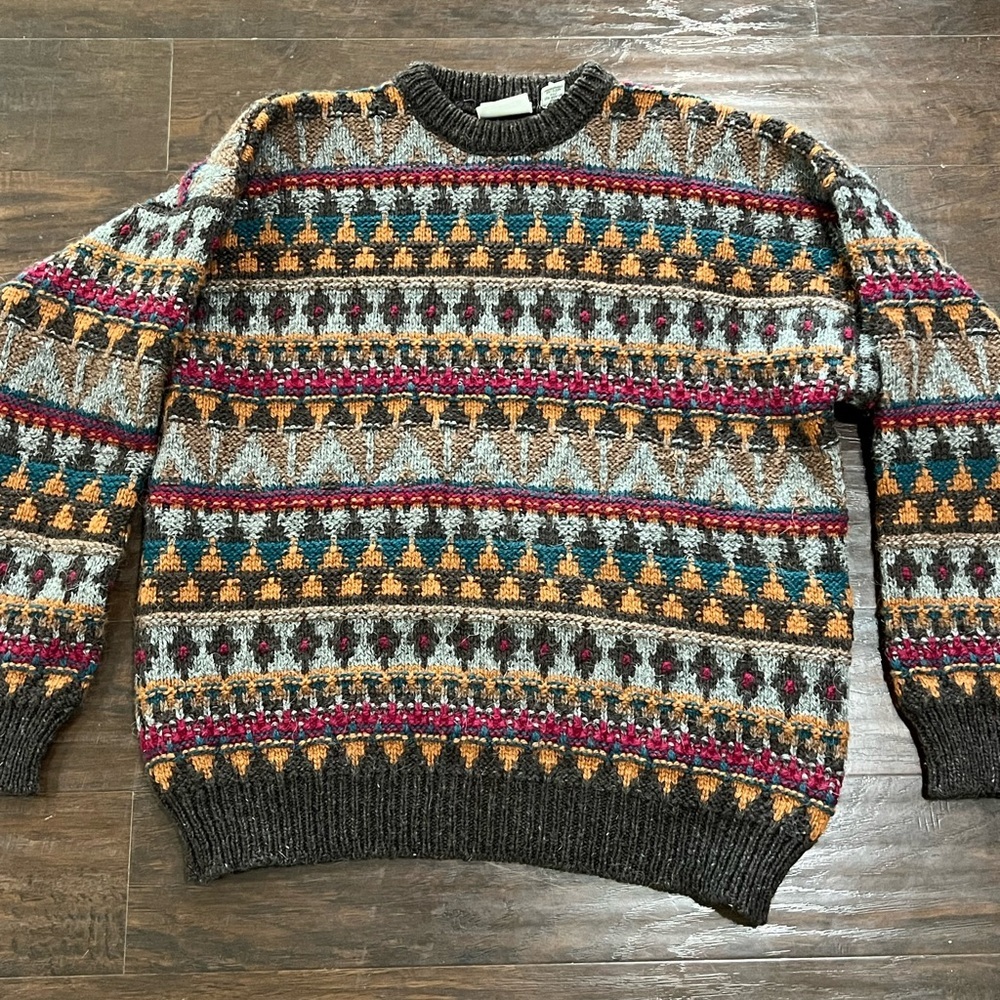 Multicolor Patterned Women's Sweater - Picture 4 of 6